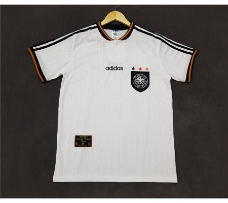 Germany 1996 EuroCup Home White Soccer Jersey